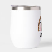 Oma süßer Regenbogen, Monogramm Name Wasserflasche (Rechts)