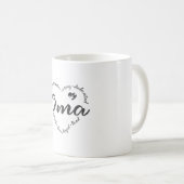 Oma, Tag der Mütter, Herz Oma Kaffeetasse (VorderseiteRechts)