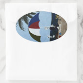 Oma-Tag Ovaler Aufkleber (Tasche)