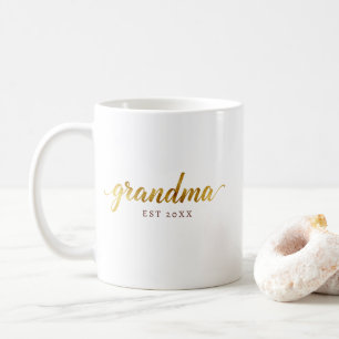Oma-Tasse Personalisierte „EST“-Baby-Ankündigung Kaffeetasse