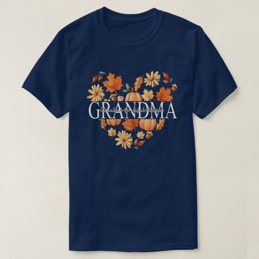 Oma Thankful Grateful Seligen Fall Autum T-Shirt (Design vorne)