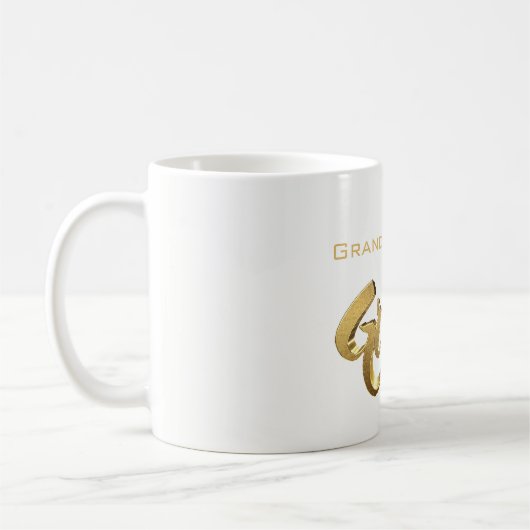 Oma the Groom Elegant Typografy Gold Text Kaffeetasse (Links)