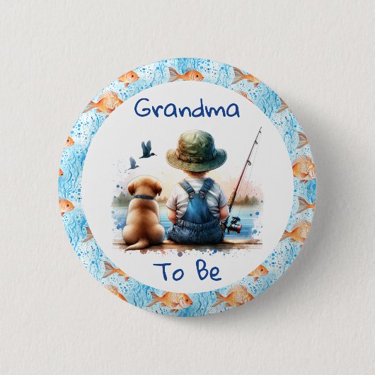 Oma | Themed Baby Dusche Button (Vorderseite)