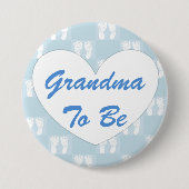Oma to Be Baby Showbutton Blue Button (Vorderseite)