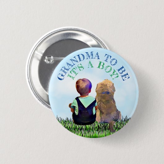 Oma to be Baby Showbutton Button (Vorne & Hinten)