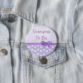 Oma to be Baby Showbutton: Lila Bow Button (Beispiel)