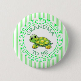Oma to be Baby Shower Button Schildkröte Thema