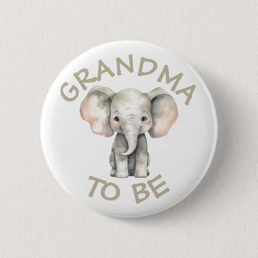 Oma to be Baby Shower Button Wild One Zoo (Vorderseite)
