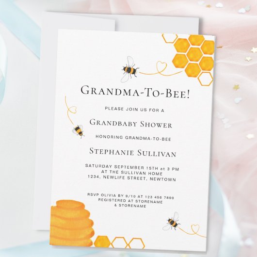 Oma to be Baby Shower Einladung