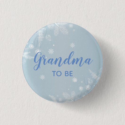 Oma to be Blue Baby Boy Showdusche l New Oma Button (Vorderseite)