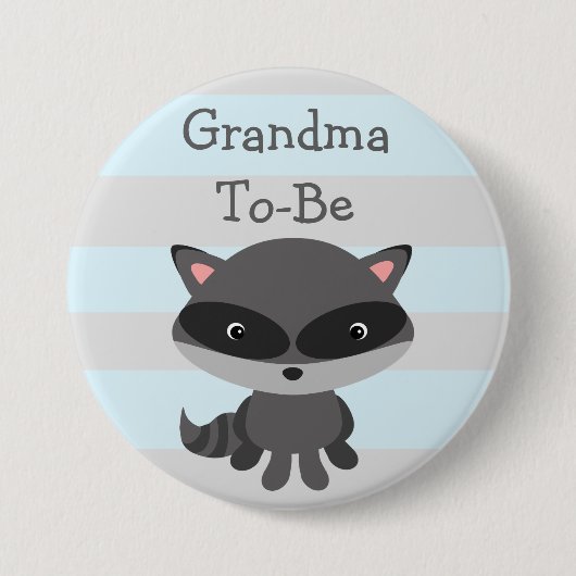 Oma to Be Button Raccoon Woodlands Theme (Vorderseite)