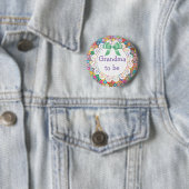 Oma to be Floral Baby Shooting Button (Beispiel)