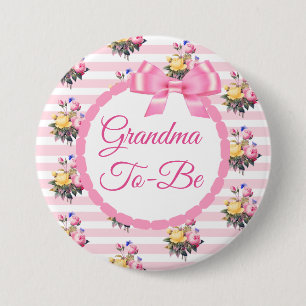 Oma to be Floral Chic Rose Button