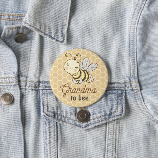 Oma to be Granny Niedlich Honeybee Bee Baby Shower Button (Beispiel)