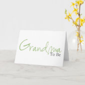 Oma To Be (grünes Skript) Karte (Gelbe Blume)