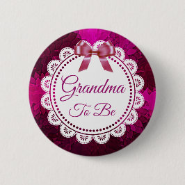 Oma to be Magenta Bow Baby Showknopf Button