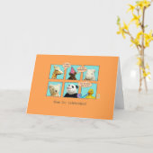 Oma-to-be New Baby Animals in Windows Card Karte (Gelbe Blume)