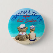 Oma to Be of a Lil'Sailor Baby Shower Button (Vorderseite)
