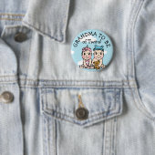 Oma to be of Twins, Baby Showknopf Button (Beispiel)