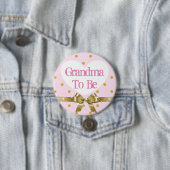 Oma to Be Pink and Gold Baby Showknopf Button (Beispiel)