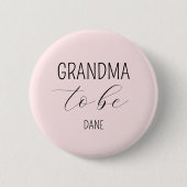 Oma to Be Pink Baby Showknopf Button (Vorderseite)