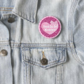 Oma to be Pink Imitats Glitzer Baby Showknopf Button (Beispiel)