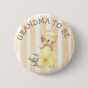 Oma to be Vintag Baby Boy Graphics Button