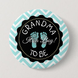 Oma to be Zickzack Baby Showknopf Button