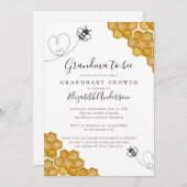 Oma to Bee Baby Dusche Einladung (Vorne/Hinten)