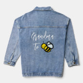 Oma to Bee Baby Shower Wedding Jeansjacke (Rückseite)