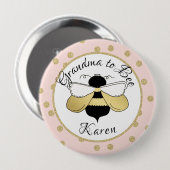 Oma to Bee Gold Confetti Button (Vorne & Hinten)