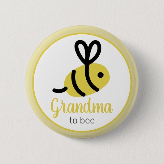 Oma to bee Honey Bee Baby Shower Button (Vorderseite)