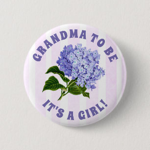 Oma to Lila Lilacs Baby Dusche Button