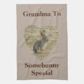 Oma to Somebunny Special Adortable Sonne Geschirrtuch (Vertikal)
