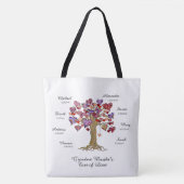 Oma Tree (Herz) individuelle Name/Daten Tasche (Vorderseite)