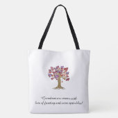 Oma Tree (Herz) individuelle Name/Daten Tasche (Rückseite)