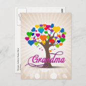 Oma Tree of Life Hearts Postkarte (Vorne/Hinten)