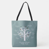Oma Tree (Vögel) individuelle Namen/Daten Tasche (Vorderseite)