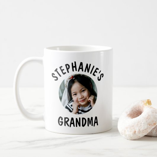 Oma Trendy Personalisiert Grandtochter Foto Kaffeetasse (Mit Donut)
