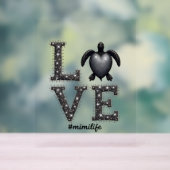 Oma Turtle - Liebe Mimi Life Sea Turtle, Mimi T Acrylschild (Neutral)