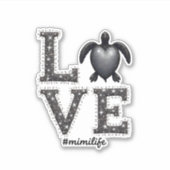 Oma Turtle - Liebe Mimi Life Sea Turtle, Mimi T Aufkleber (Vorderseite)