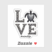 Oma Turtle - Liebe Mimi Life Sea Turtle, Mimi T Aufkleber (Blatt)