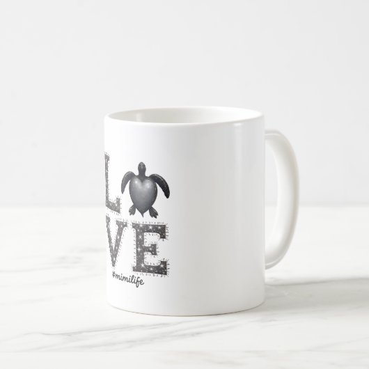 Oma Turtle - Liebe Mimi Life Sea Turtle, Mimi T Kaffeetasse (VorderseiteRechts)