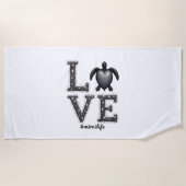 Oma Turtle - Liebe Mimi Life Sea Turtle, Mimi T Strandtuch (Vorderseite)