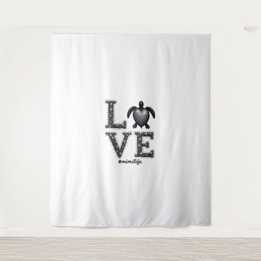 Oma Turtle - Liebe Mimi Life Sea Turtle, Mimi T Wandteppich (Vorderseite)