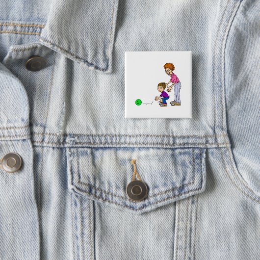 Oma-u. Jungen-Bowling Button (Beispiel)