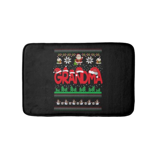Oma Ugly Christmas Sweater Badematte (Vorderseite)