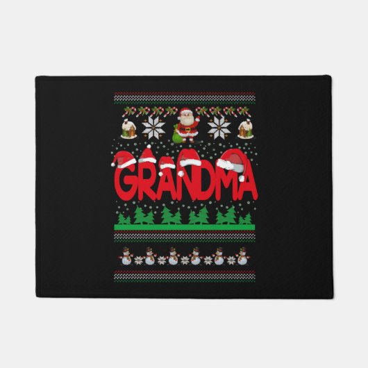Oma Ugly Christmas Sweater Fußmatte (Vorderseite)