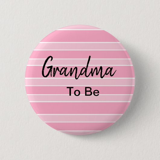 Oma, um eine rosa Kinderdusche zu sein Button (Vorderseite)