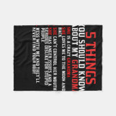 Oma und Großkinder Fleecedecke (Vorderseite (Horizontal))